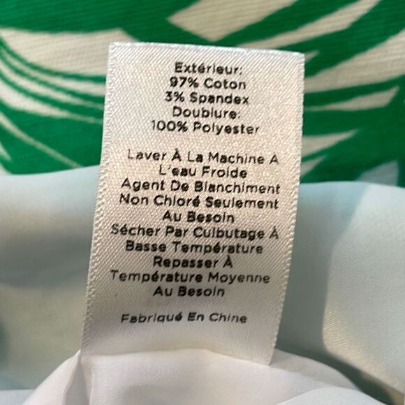 Talbots Womens Pencil Mini Skirt Green Palm Print Green Size 2‎ - Picture 9 of 9
